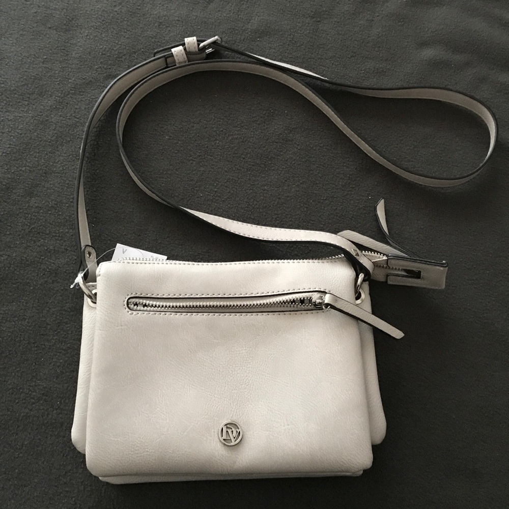 Light gray crossbody purse